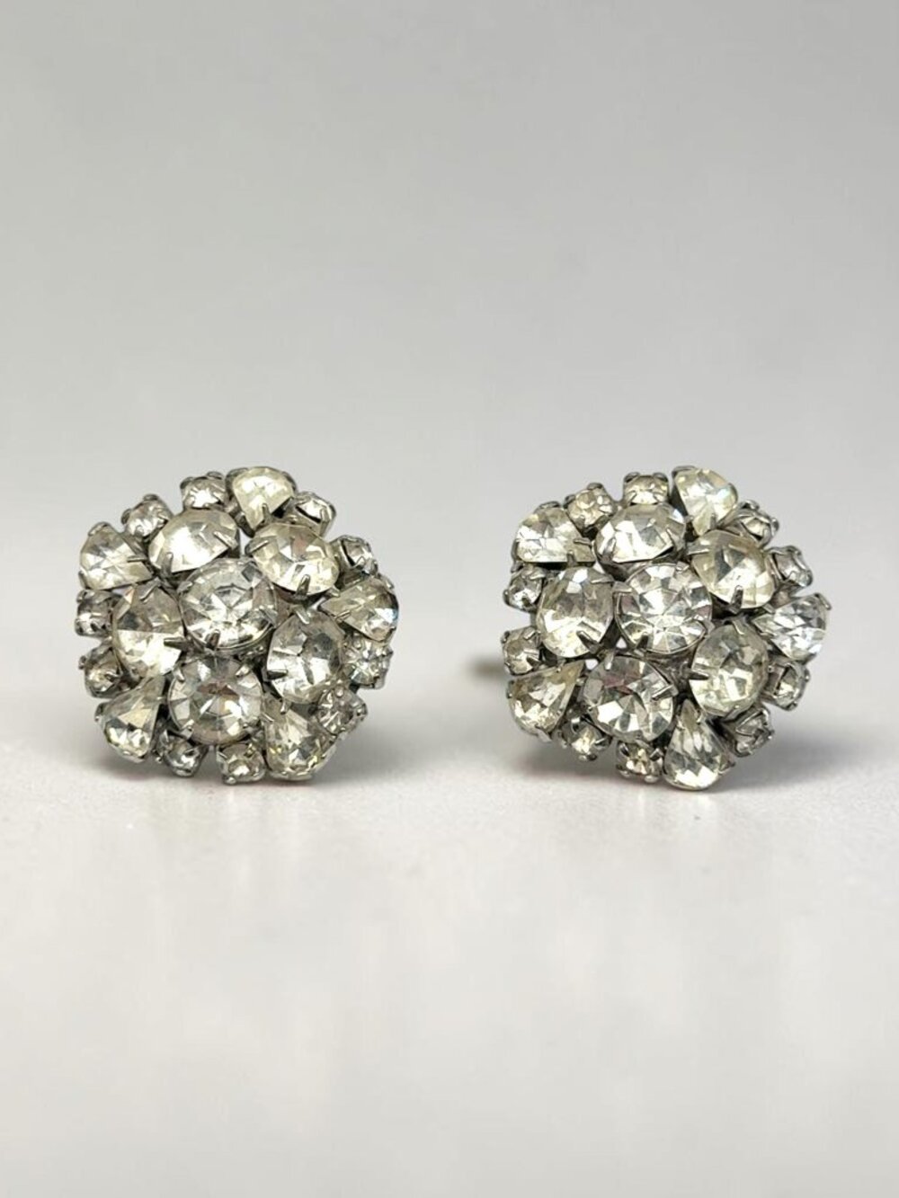 Vintage Rhinestone Clip-On Earrings